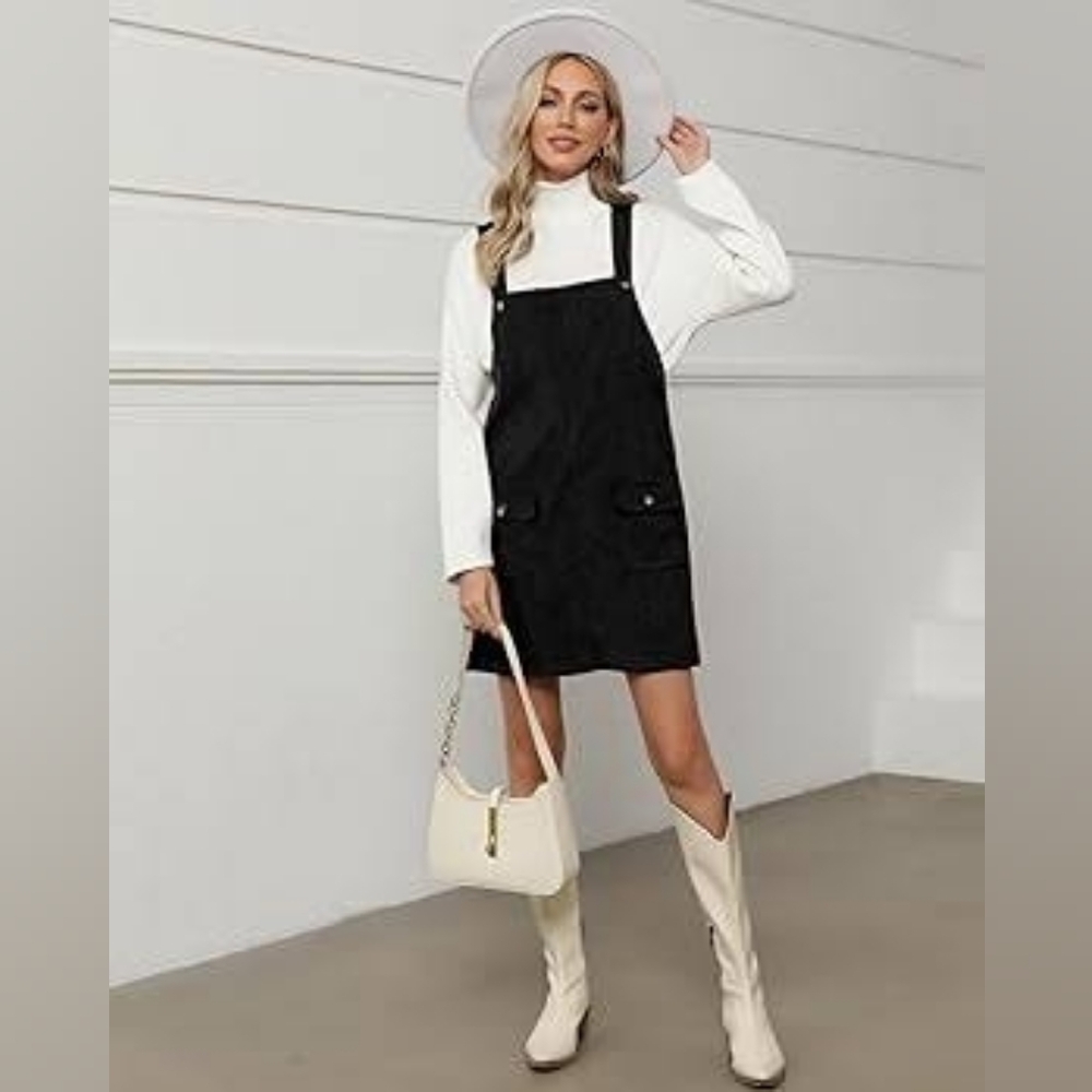 Corduroy Jumper Mini Dress